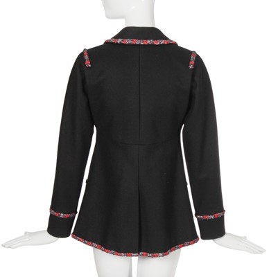Lot 28 - A Chanel by Karl Lagerfeld black wool blazer, 'Paris-Bombay' collection, Métiers d'Art, Pre-Fall 2012