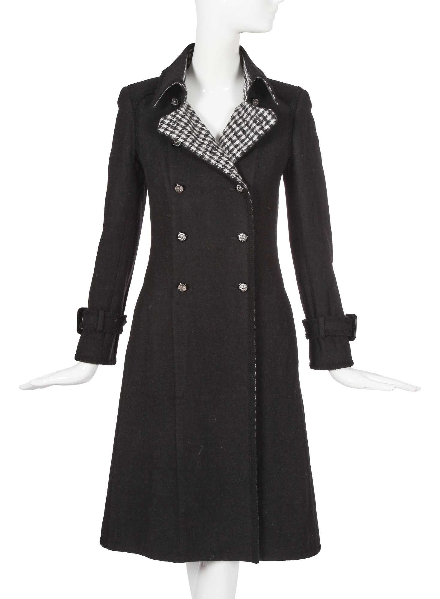 Lot 51 - A Chanel by Karl Lagerfeld black wool coat, 'Paris-Moscou' collection, Métiers d'Art, Pre-Fall 2009