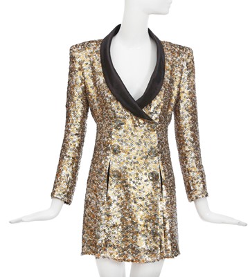Lot 6 - A Chanel by Karl Lagerfeld sequined 'Le Smoking' cocktail dress, 'Paris Cosmopolite' collection, Metiers d'Art, Pre-Fall 2017