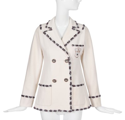 Lot 27 - A Chanel by Karl Lagerfeld ivory wool blazer, 'Paris-Bombay' collection, Métiers d'Art, Pre-Fall 2012
