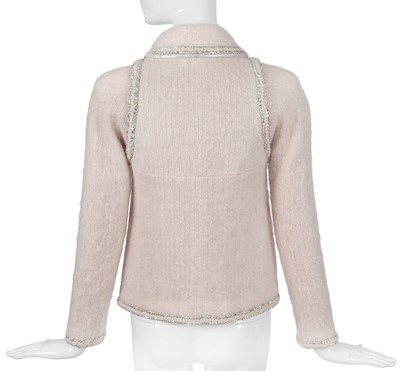 Lot 5 - A Chanel by Karl Lagerfeld pink mohair tweed jacket, 'Eiffel Tower' collection, Autumn-Winter 2017-18