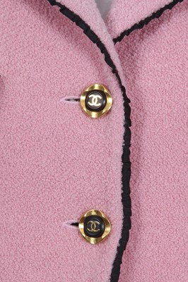 Lot 78 - A Chanel by Karl Lagerfeld pink bouclé wool jacket, Cruise collection, 1994
