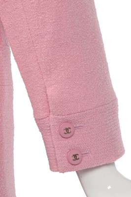 Lot 80 - A Chanel by Karl Lagerfeld pink tweed jacket, Spring-Summer 1996