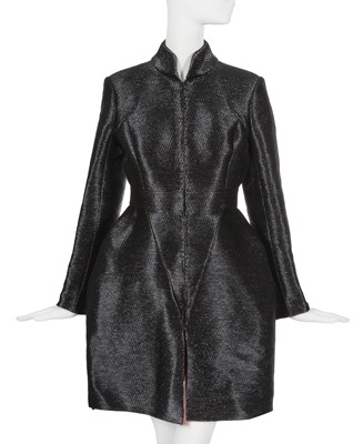 Lot 36 - A Chanel by Karl Lagerfeld black lamé coat, 'Paris-Shanghai' collection, Métiers d'Art, Pre-Fall 2010