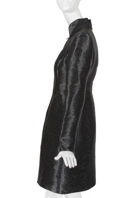 Lot 36 - A Chanel by Karl Lagerfeld black lamé coat, 'Paris-Shanghai' collection, Métiers d'Art, Pre-Fall 2010
