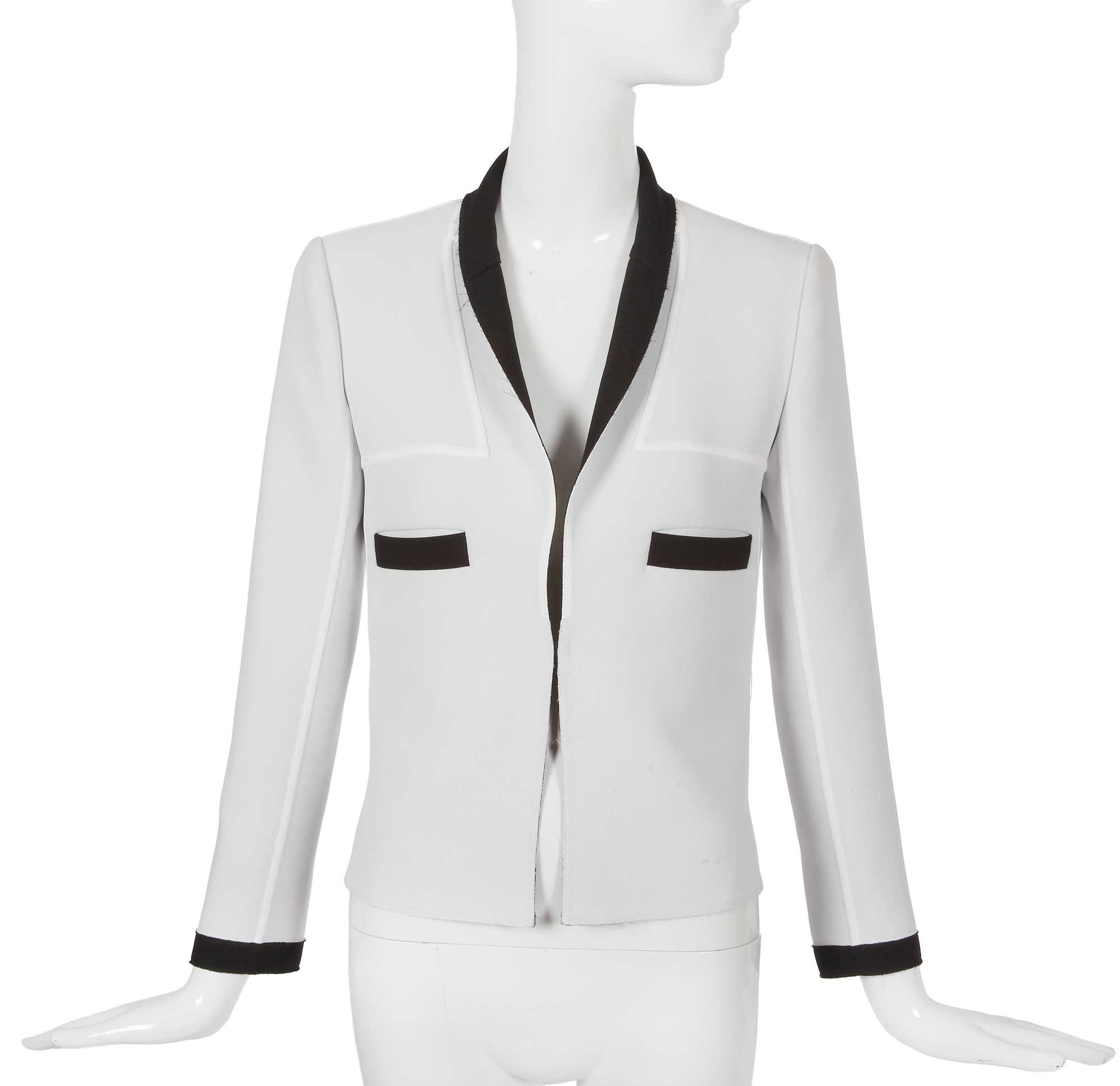 Lot 17 - A Chanel by Karl Lagerfeld white crêpe evening jacket, Spring-Summer 2014