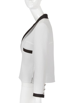 Lot 17 - A Chanel by Karl Lagerfeld white crêpe evening jacket, Spring-Summer 2014