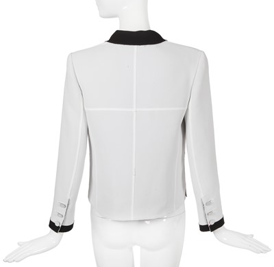 Lot 17 - A Chanel by Karl Lagerfeld white crêpe evening jacket, Spring-Summer 2014