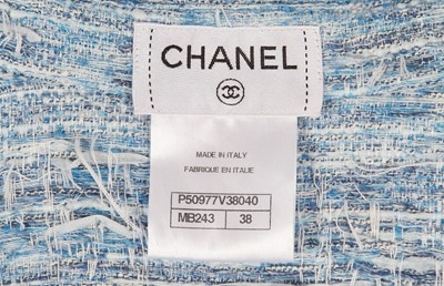 Lot 19 - A Chanel by Karl Lagerfeld sky-blue tweed jacket, circa 2014