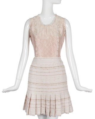 Lot 68 - A Chanel by Karl Lagerfeld cotton and silk tweed three-piece suit, Spring-Summer 2004