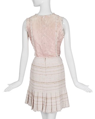 Lot 68 - A Chanel by Karl Lagerfeld cotton and silk tweed three-piece suit, Spring-Summer 2004