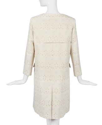 Lot 70 - A Chanel by Karl Lagerfeld cream wool blend coat, Autumn-Winter 2001-02