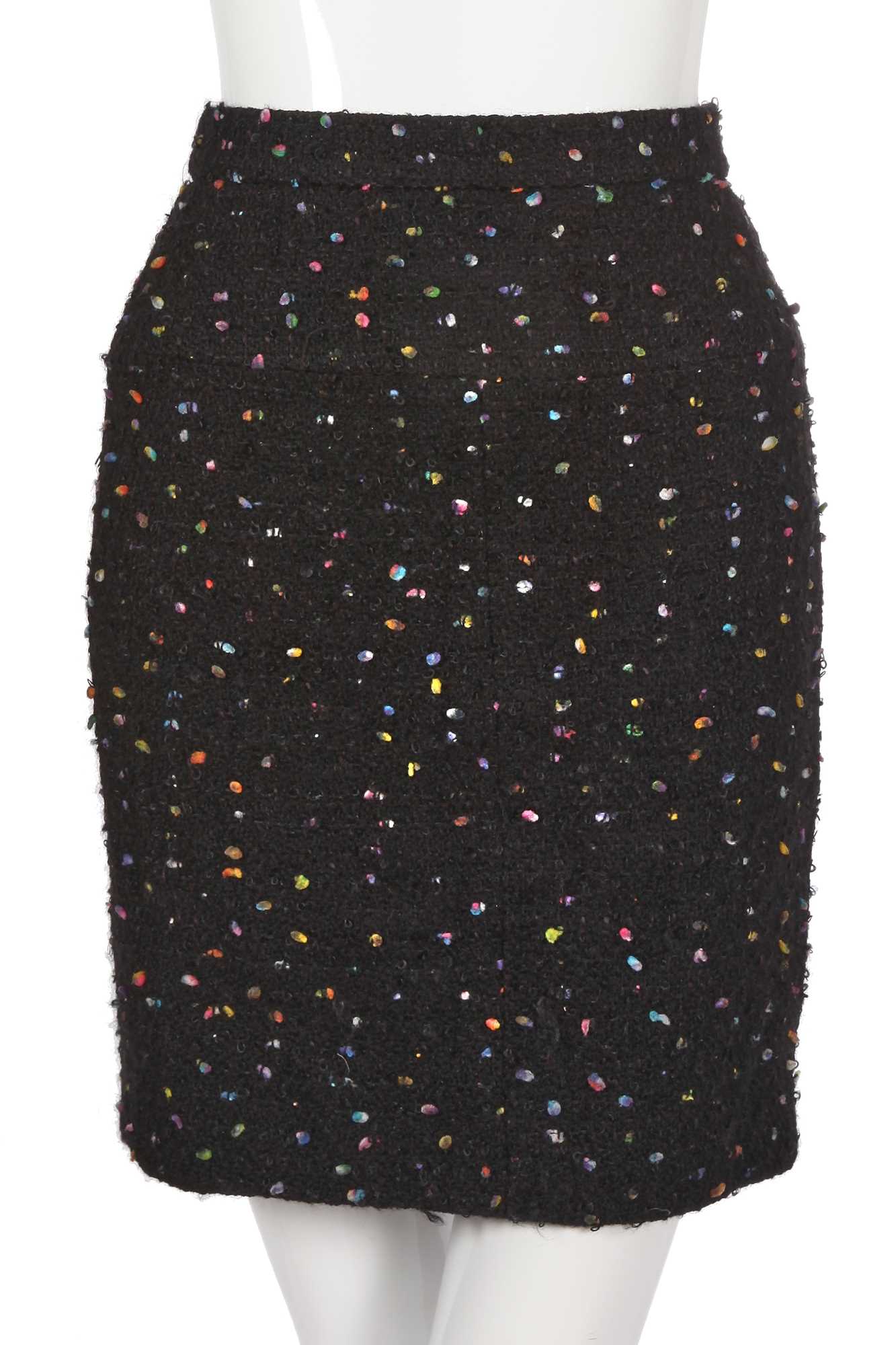 Lot 43 - A Chanel by Karl Lagerfeld black bouclé wool pencil skirt, circa 2010