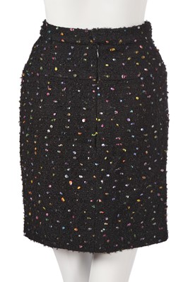 Lot 43 - A Chanel by Karl Lagerfeld black bouclé wool pencil skirt, circa 2010