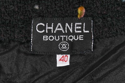 Lot 43 - A Chanel by Karl Lagerfeld black bouclé wool pencil skirt, circa 2010