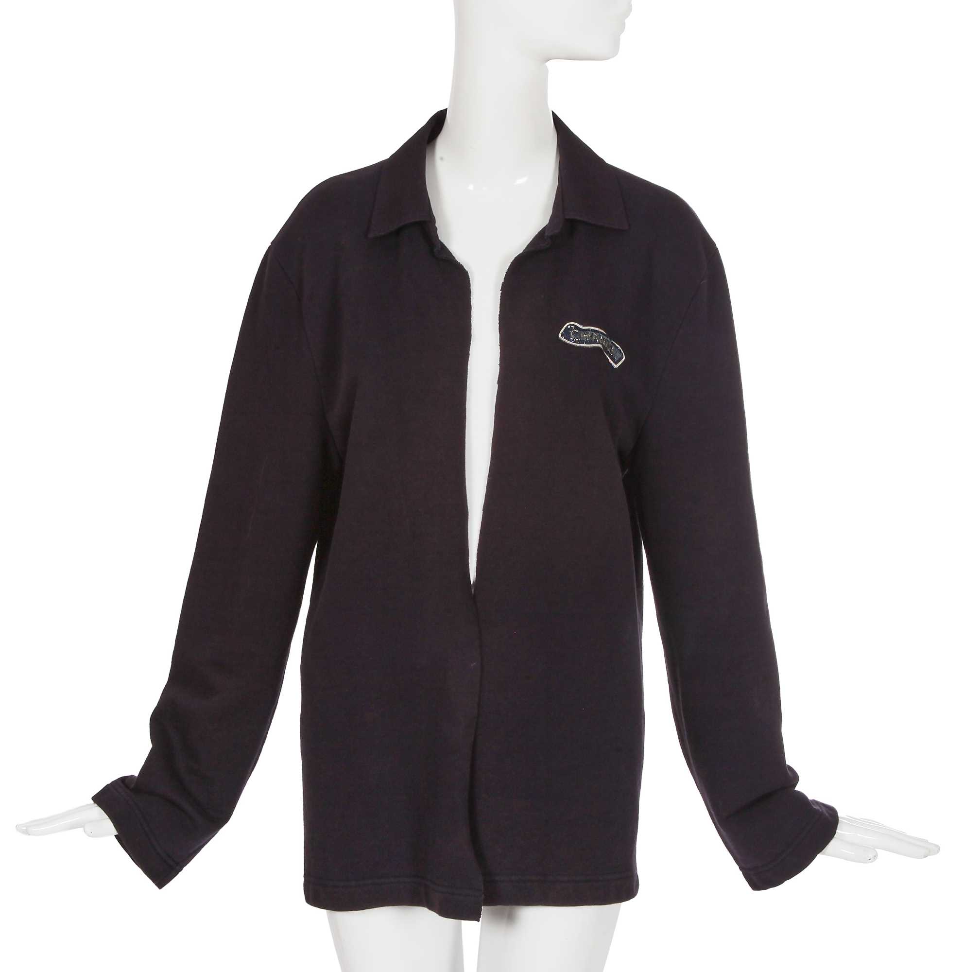 Lot 57 - A Chanel by Karl Lagerfeld men's navy blue jersey jacket, Spring-Summer 2007