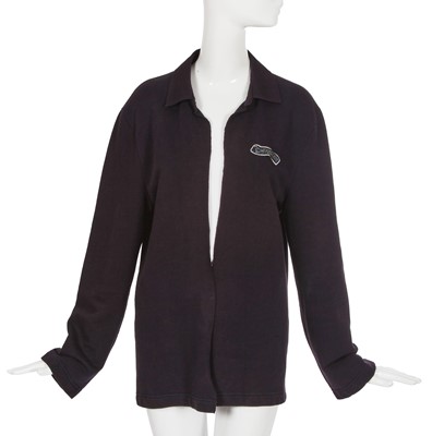 Lot 57 - A Chanel by Karl Lagerfeld men's navy blue jersey jacket, Spring-Summer 2007