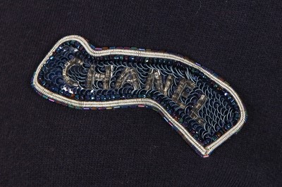 Lot 57 - A Chanel by Karl Lagerfeld men's navy blue jersey jacket, Spring-Summer 2007
