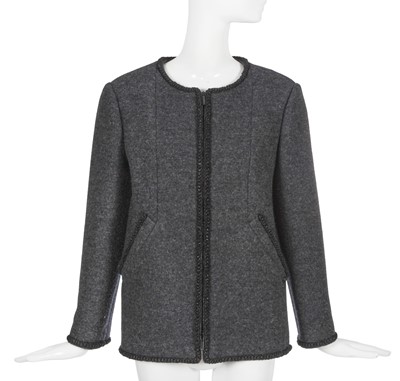 Lot 11 - A Chanel by Karl Lagerfeld grey tweed jacket, 'Paris-Salzburg' collection, Métiers d'Art, Pre-Fall 2015