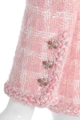Lot 14 - A Chanel by Karl Lagerfeld pink and white tweed jacket, 'Supermarket' collection, Autumn-Winter 2014-15