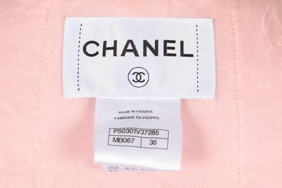 Lot 14 - A Chanel by Karl Lagerfeld pink and white tweed jacket, 'Supermarket' collection, Autumn-Winter 2014-15