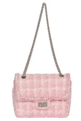 Lot 15 - A Chanel by Karl Lagerfeld pink fantasy tweed 2.55 flap bag, 'Supermarket' collection, Autumn-Winter 2014-15