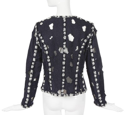 Lot 31 - A Chanel by Karl Lagerfeld blue fantasy tweed jacket, Spring-Summer 2011