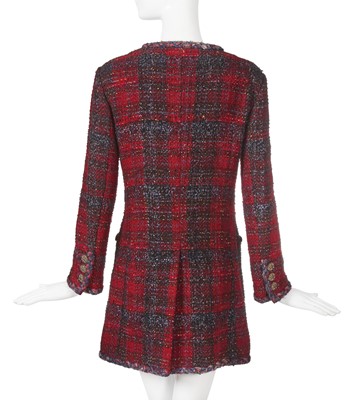 Lot 25 - A Chanel by Karl Lagerfeld burgundy tweed jacket, 'Paris-Edinburgh' collection, Métiers d'Art, Pre-Fall 2013
