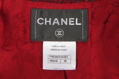 Lot 25 - A Chanel by Karl Lagerfeld burgundy tweed jacket, 'Paris-Edinburgh' collection, Métiers d'Art, Pre-Fall 2013