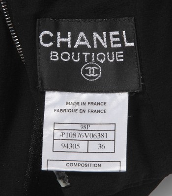 Lot 75 - A Chanel by Karl Lagerfeld black crêpe cocktail dress, Spring-Summer 1998