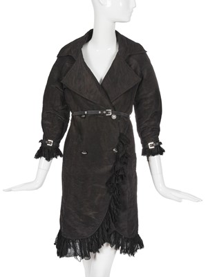 Lot 61 - A Chanel by Karl Lagerfeld black silk faille coat, 'Paris-New York' collection, Métiers d'Art, Pre-Fall 2006