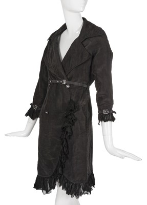 Lot 61 - A Chanel by Karl Lagerfeld black silk faille coat, 'Paris-New York' collection, Métiers d'Art, Pre-Fall 2006