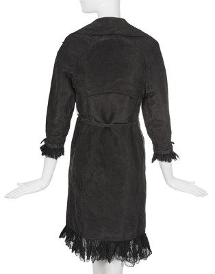 Lot 61 - A Chanel by Karl Lagerfeld black silk faille coat, 'Paris-New York' collection, Métiers d'Art, Pre-Fall 2006