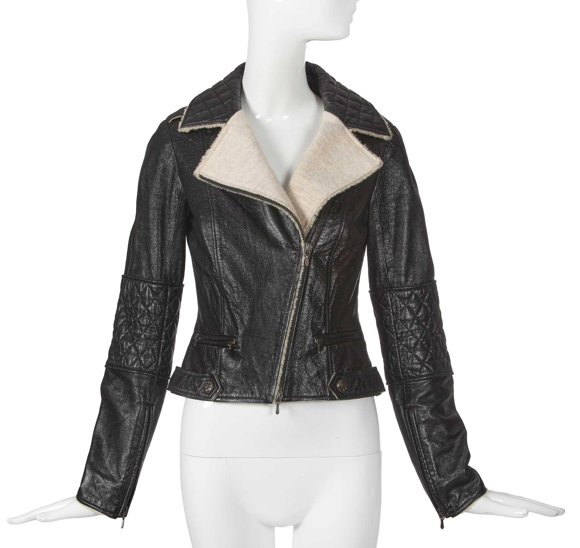 Lot 34 - A Chanel by Karl Lagerfeld black lambskin jacket, circa 2011