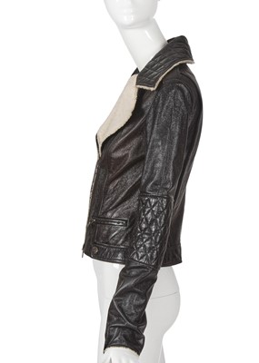 Lot 34 - A Chanel by Karl Lagerfeld black lambskin jacket, circa 2011