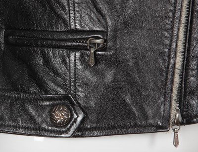 Lot 34 - A Chanel by Karl Lagerfeld black lambskin jacket, circa 2011