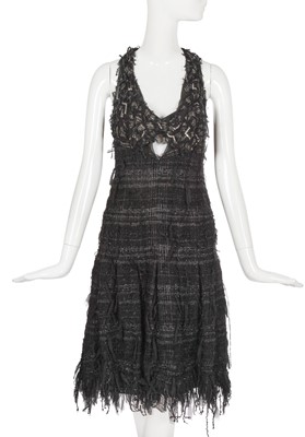 Lot 66 - A Chanel by Karl Lagerfeld embellished black tweed cocktail dress, Autumn-Winter 2005-06