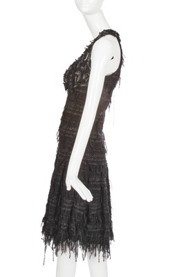 Lot 66 - A Chanel by Karl Lagerfeld embellished black tweed cocktail dress, Autumn-Winter 2005-06