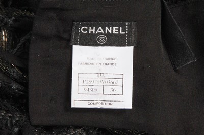Lot 66 - A Chanel by Karl Lagerfeld embellished black tweed cocktail dress, Autumn-Winter 2005-06