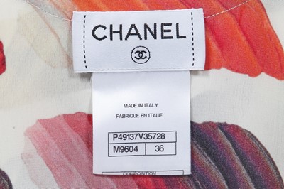 Lot 23 - A Chanel by Karl Lagerfeld printed silk sleeveless top, Spring-Summer 2014