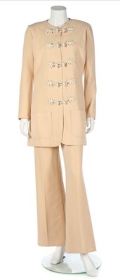 Lot 241 - An Yves Saint Laurent couture ivory jersey...