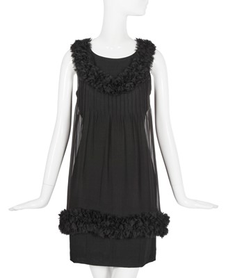 Lot 59 - A Chanel by Karl Lagerfeld black crêpe and chiffon cocktail dress, Autumn-Winter 2006-07