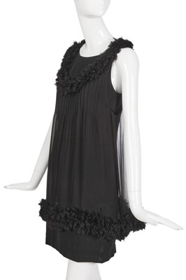 Lot 59 - A Chanel by Karl Lagerfeld black crêpe and chiffon cocktail dress, Autumn-Winter 2006-07