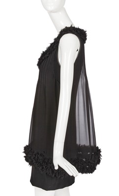 Lot 59 - A Chanel by Karl Lagerfeld black crêpe and chiffon cocktail dress, Autumn-Winter 2006-07