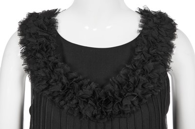 Lot 59 - A Chanel by Karl Lagerfeld black crêpe and chiffon cocktail dress, Autumn-Winter 2006-07