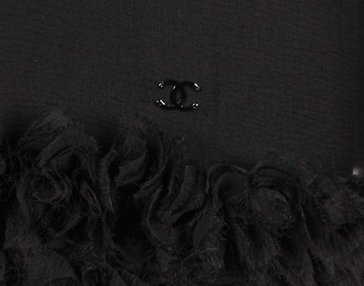 Lot 59 - A Chanel by Karl Lagerfeld black crêpe and chiffon cocktail dress, Autumn-Winter 2006-07