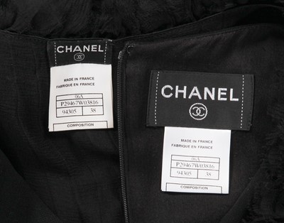 Lot 59 - A Chanel by Karl Lagerfeld black crêpe and chiffon cocktail dress, Autumn-Winter 2006-07