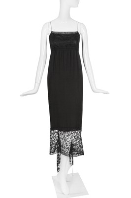 Lot 73 - A Chanel by Karl Lagerfeld black lace and chiffon evening dress, Autumn-Winter 1998-99