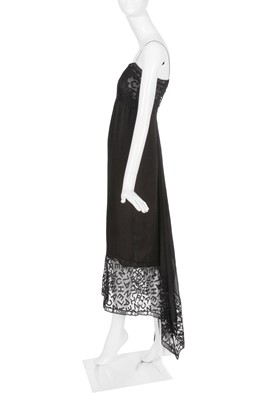 Lot 73 - A Chanel by Karl Lagerfeld black lace and chiffon evening dress, Autumn-Winter 1998-99