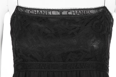 Lot 73 - A Chanel by Karl Lagerfeld black lace and chiffon evening dress, Autumn-Winter 1998-99